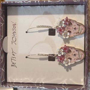 Betsey Johnson sugar skull earrings